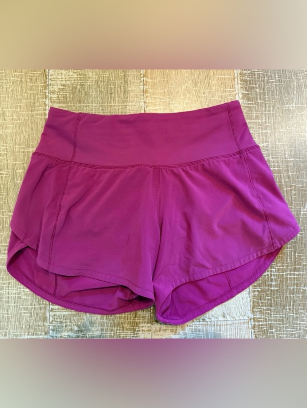 Pink Lululemon Speed Up Shorts 4"